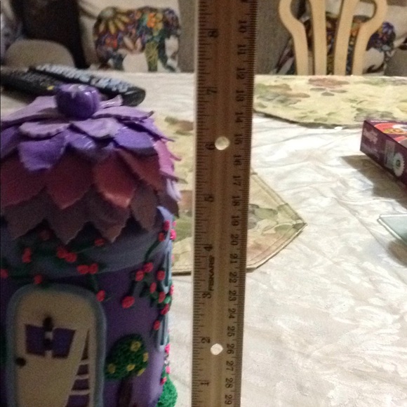 Polymer clay fairy house jar - Picture 5 of 7